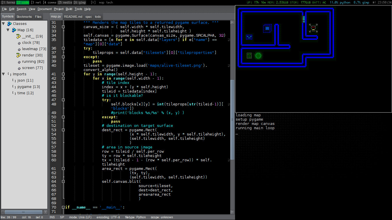 map code rendering action